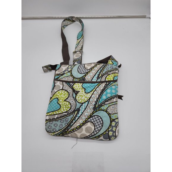 Thirty One Monogramed Cross Body Paisley Print Womens Purse - Picture 2 of 7